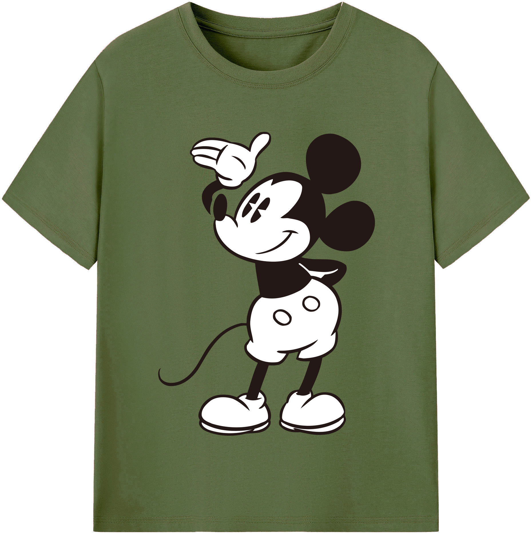 （画像用） ミッキーマウス Mickey Mouse 綿100％半袖Tシャツ（フロントプリント）